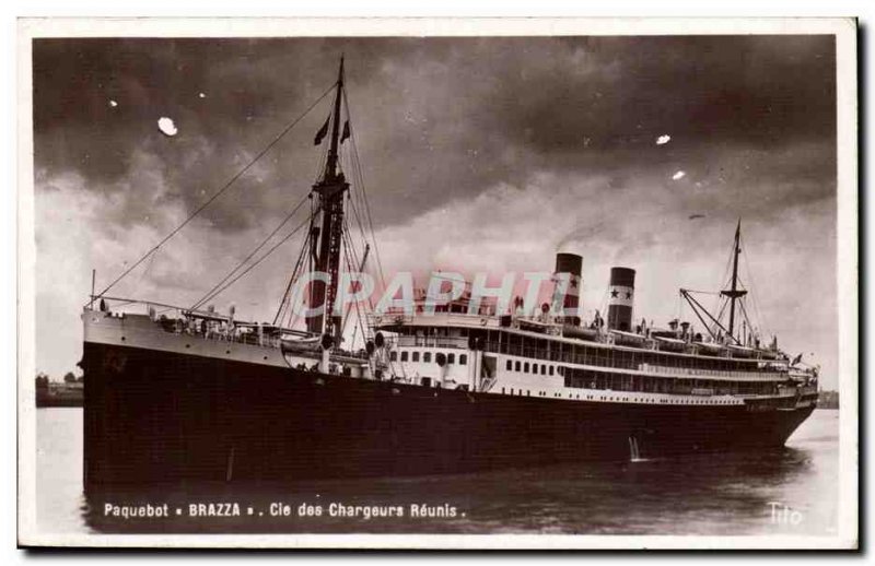 Old Postcard Ship Co. of Brazza reunited chargers