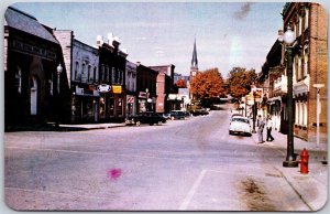 Postcard Georgetown Ontario c1960s Main Street Halton Hills *as is*