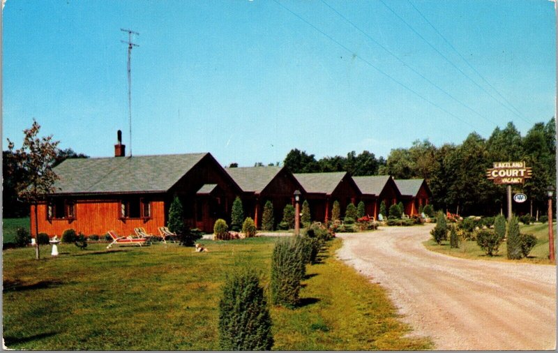 Postcard Lakeland Court on U.S. 27 in Angola, Indiana~1489