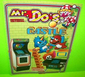 Mr Do's Castle Arcade FLYER Original 1983 Video Game Japan Promo Retro Artwork
