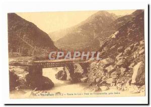 Old Postcard Gavarnie Luz Road bridge Tembareille near Gedre