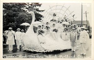 OR, Portland, Oregon, RPPC, Rose Festival Queen's Float, Christian No 26