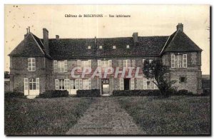 Old Postcard Chateau Bosc-Hyons Inside view