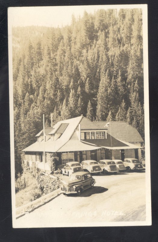 RPPC BANFF ALBERTA CANADA RESTAURANT OLD CARS VINTAGE REAL PHOTO POSTCARD