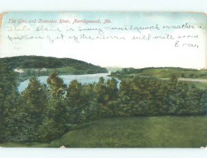 Pre-1907 RIVER SCENE Norridgewock - Near Skowhegan & Waterville Maine ME AE6971