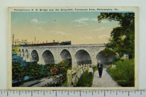 C.1910 Pennsylvania R. R. Bridge, Philadelphia, Pa. Vintage Postcard P53