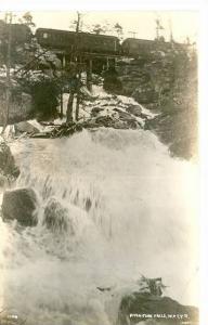 Alaska Pitchfork Falls real photo  Train postcard LP28