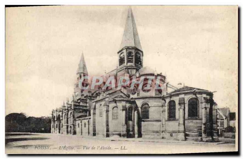 Old Postcard Poissy Church View of the Apse