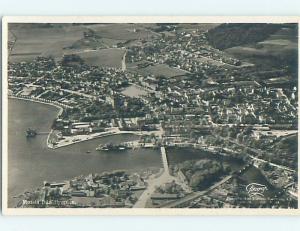 old rppc AERIAL VIEW OF TOWN Motala - Ostergotland County Sweden HM2350