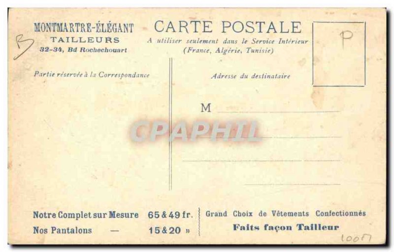 Postcard Old Woman Army Vllet