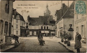 CPA SAULIEU - Place des Terreaux (115898)