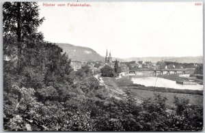 Hoxter Vom Felsenkeller Germany Highway & Bridge Antique Postcard