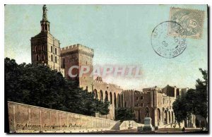 Postcard Old Avignon Palace Square