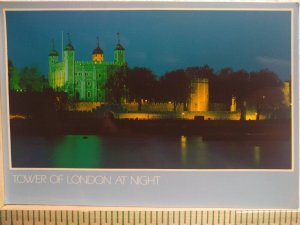 Postcard Tower Of London At Night, London, England