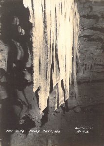 RPPC, The Flag, Fairy Cave(Talking Rocks Cave),Branson MO,Old Post Card