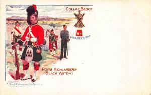 Royal Highlanders (Black Watch) Collar Badge Postcard