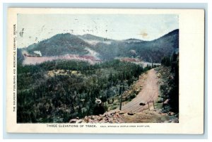 1908 Three Elevations of Track Colorado Springs and Cripple Creek Postcard