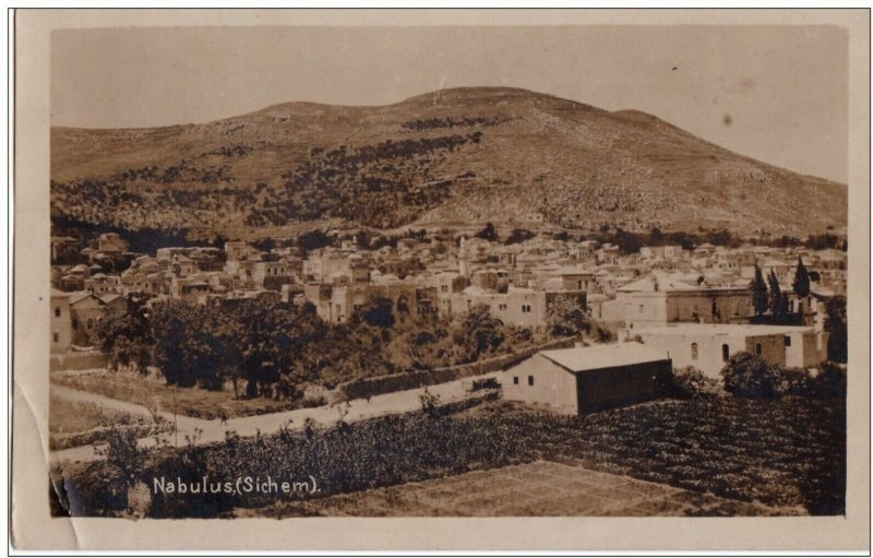 Palestine NABULUS Sichem Photo Postcard - Nablus