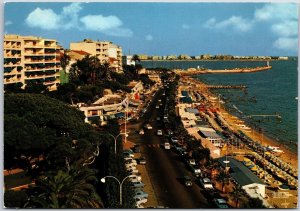 La Plage Du Midi Le Boulevard Cannes France Beaches Hotels Highway Postcard