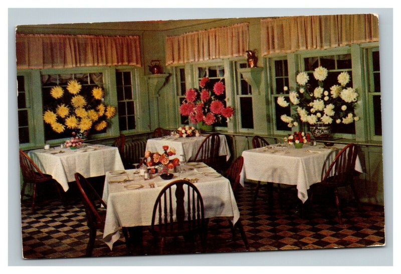 Vintage 1952 Advertising Postcard Santa Maria Inn Dining Room California