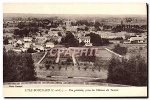 Old Postcard L & # 39Ile Bouchard Vue Generale Jack Temple du Chateau