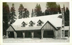 Crater Lake Hwy Oregon Union Creek Resort 1940s Sawyer RPPC Photo Postcard 12971