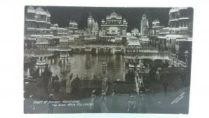 Vintage Rp Postcard Court of Honour Illuminated The Great White City London