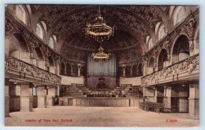 OXFORD Interior of Town Hall England UK 1908 Postcard