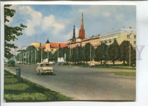 480296 USSR 1963 Latvia Riga Komsomolskaya embankment car photo Upitis ed. 75000