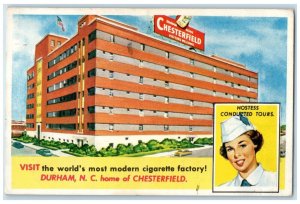 1956 Multi-View Durham Home Chesterfield Factory Durham North Carolina Postcard
