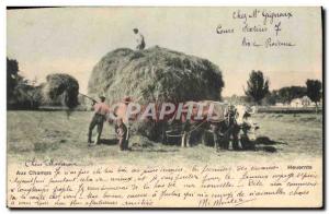 Old Postcard Folklore With the fields hitch