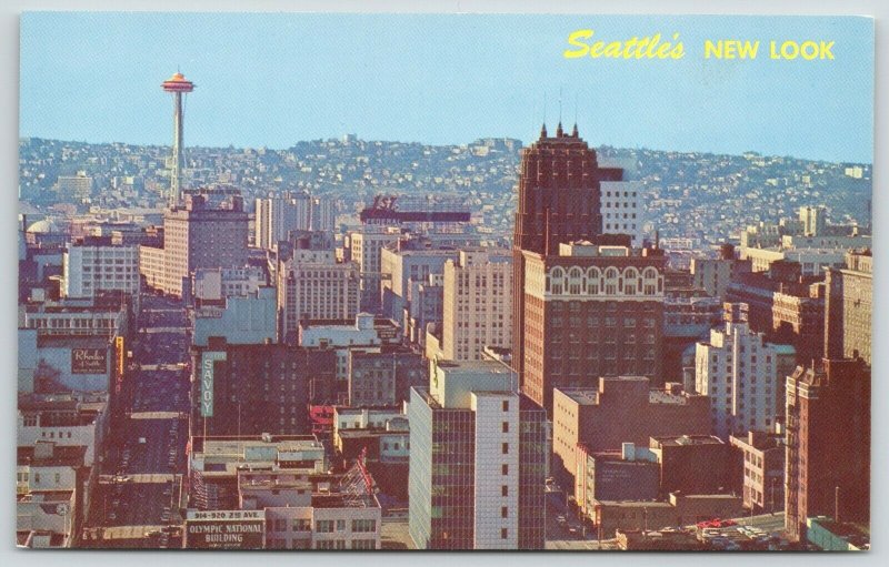 Seattle Washington~Business District Skyline~Olympic Nat'l~Rhodes~Savoy~1960s 