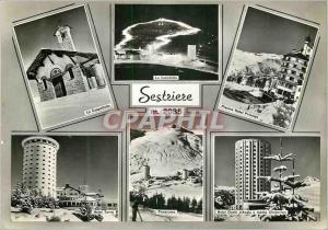 Postcard Modern Sestriere panoramic view