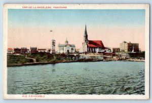 Quebec Canada Postcard Cap-De-La-Madeleine Panorama Overview c1920's