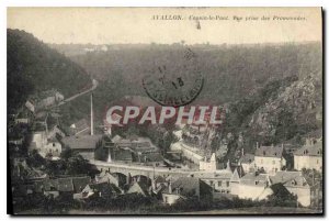 Old Postcard Avallon Cousin the view taken Pont des Promenades