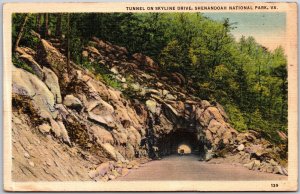 1937 Tunnel Skyline Drive Shenandoah National Park Virginia VA Posted Postcard