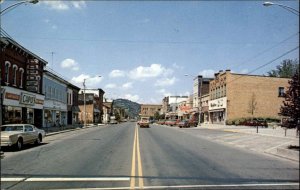 Brighton Pennsylvania PA Classic 1960s Cars Street Scene Vintage Postcard