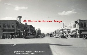 329933-Iowa, Spencer, RPPC, Grand Avenue North, Business Section, Photo No N81