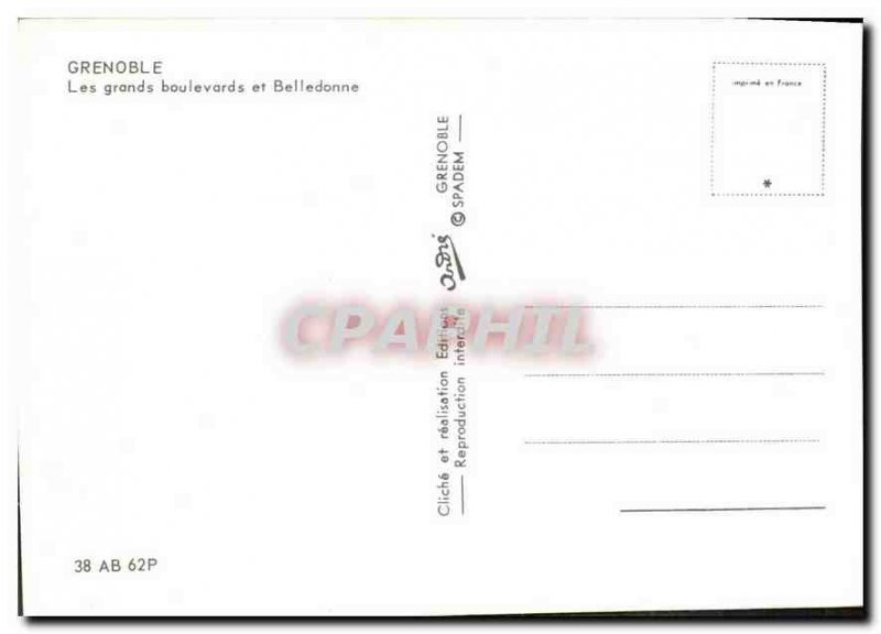 Modern Postcard Grenoble boulevards and Belledone