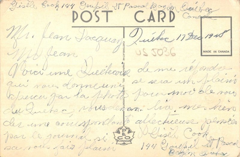 US5036 Canada Chateau Frontenac Quebec Castle Schloss