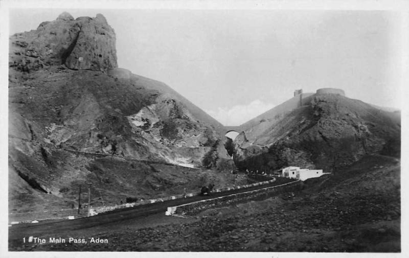 Aden Yemen The Main Pass Real Photo Antique Postcard J55535