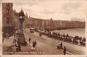 uk13259 clocktower and promenade douglas isle of man  real photo  uk