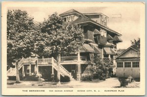 OCEAN CITY NJ BERKSHIRE HOTEL 1954 VINTAGE POSTCARD