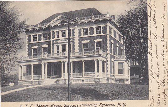 D K E Chapter House Syracuse University Syracuse New York 1906