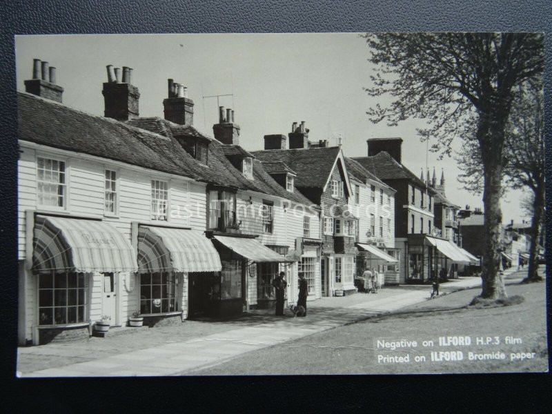 Kent TENDERDEN High Street c1950's RP Postcard ILFORD LTD PHOTO FILM ADVERT