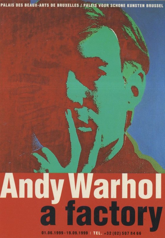 Andy Warhol A Factory Bruxelles Belgium Postcard