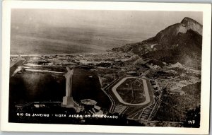 Aerial View, Rio de Janeiro, Coreovado Brazil Vintage Postcard A55