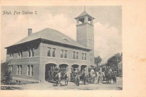 ATHOL FIRE STATION NO. 2 ATHOL MASSACHUSETTS POSTCARD (c. 1910)