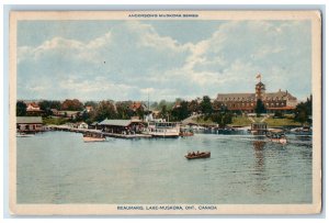 1925 Beaumaris Lake Muskoka Ontario Canada Anderson's Muskoka Series Postcard