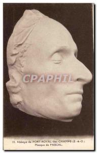 Postcard Abbey of Port Royal des Champs mask of Pascal